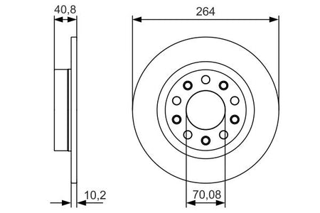 Bosch 0986479C41 Brake Disc - 5