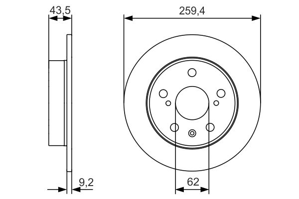 Bosch 0986479C44 Brake Disc - 5