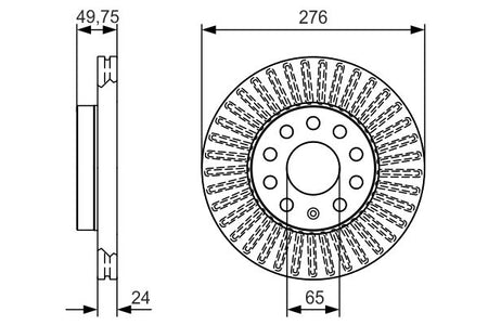 Bosch 0986479C47 Brake Disc - 5