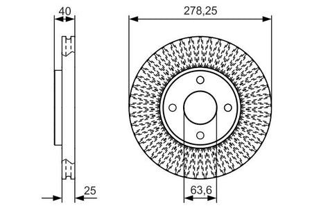 Bosch 0986479C48 Brake Disc - 5