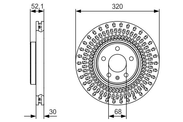 Bosch 0986479C49 Brake Disc - 5