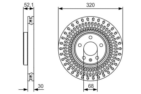 Bosch 0986479C49 Brake Disc - 5