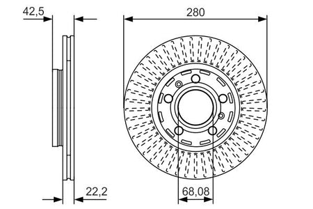 Bosch 0986479C89 Brake Disc - 5