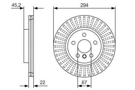 Bosch 0986479C91 Brake Disc - 5