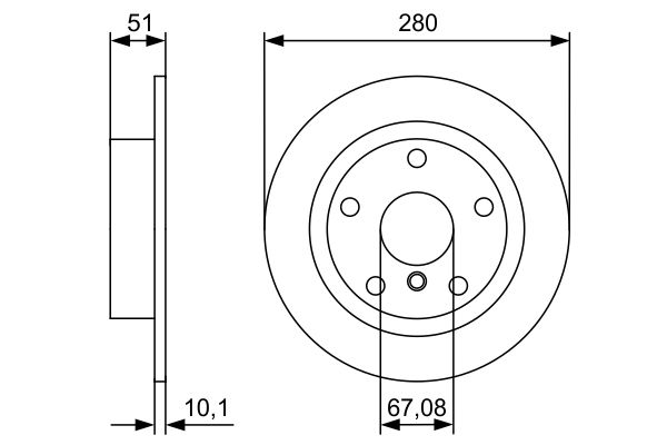 Bosch 0986479C92 Brake Disc - 5