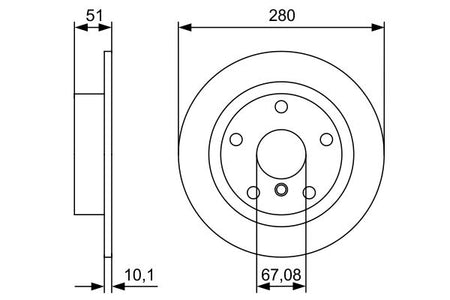 Bosch 0986479C92 Brake Disc - 5