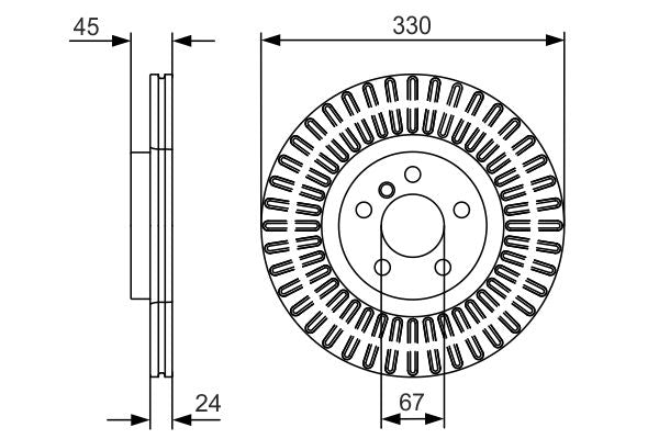 Bosch 0986479C94 Brake Disc - 5