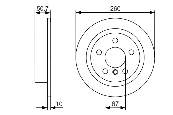 Bosch 0986479C96 Brake Disc - 5