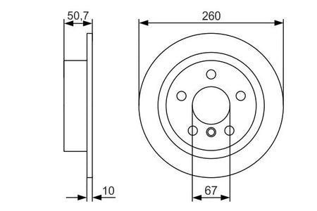Bosch 0986479C96 Brake Disc - 5