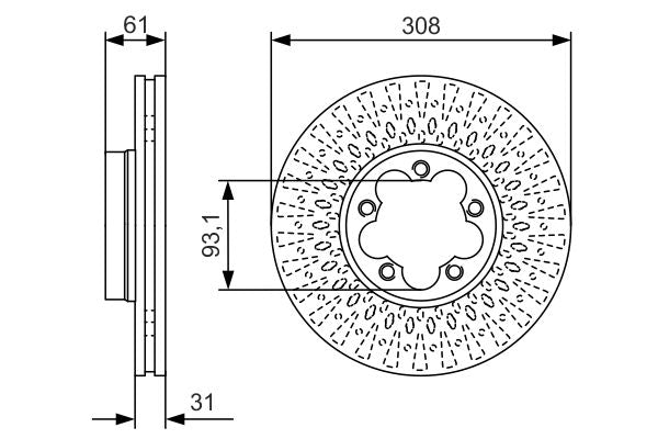 Bosch 0986479C99 Brake Disc - 5