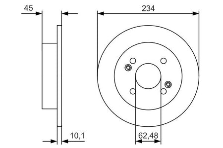 Bosch 0986479D02 Brake Disc - 5