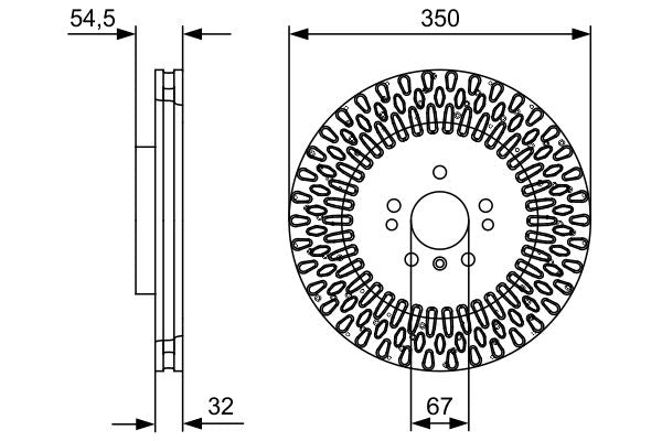 Bosch 0986479D09 Brake Disc - 5