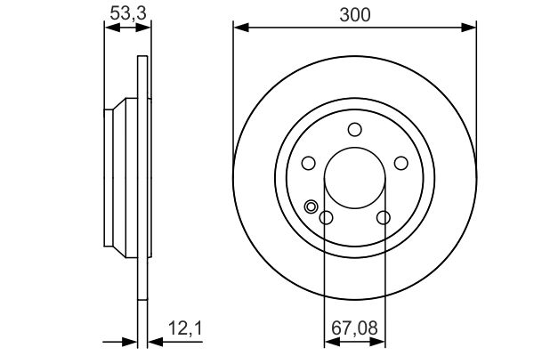 Bosch 0986479D12 Brake Disc - 5