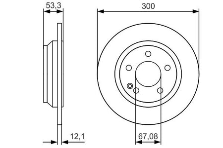 Bosch 0986479D12 Brake Disc - 5