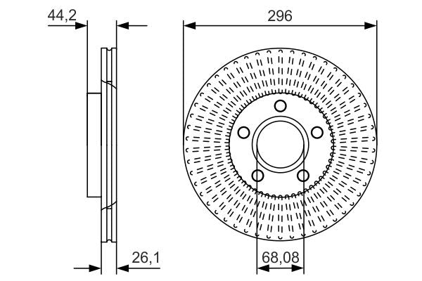 Bosch 0986479D15 Brake Disc - 5