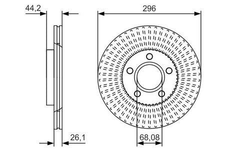 Bosch 0986479D15 Brake Disc - 5