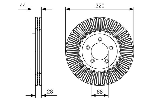 Bosch 0986479D19 Brake Disc - 5