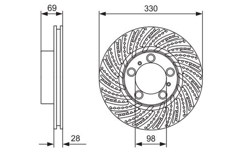 Bosch 0986479D24 Brake Disc - 5