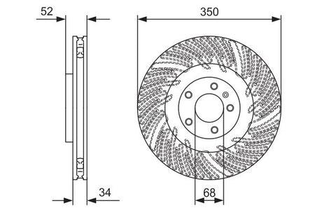 Bosch 0986479D28 Brake Disc - 5
