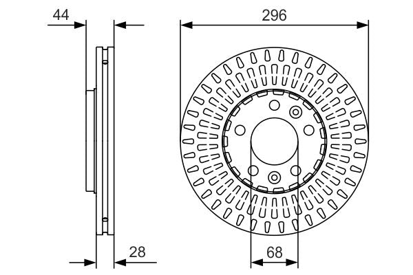 Bosch 0986479D30 Brake Disc - 5