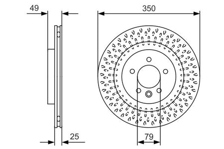 Bosch 0986479D31 Brake Disc - 5