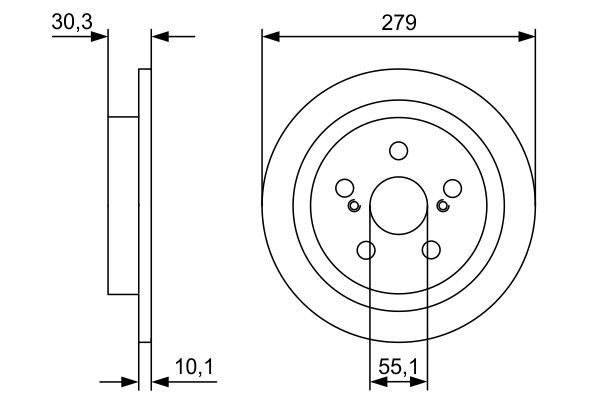 Bosch 0986479D35 Brake Disc - 5