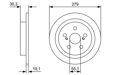 Bosch 0986479D35 Brake Disc - 5