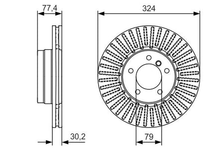 Bosch 0986479D39 Brake Disc - 5