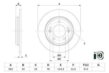 Bosch 0986479G29 Brake Disc - 1