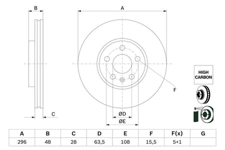 Bosch 0986479H03 Brake Disc - 4