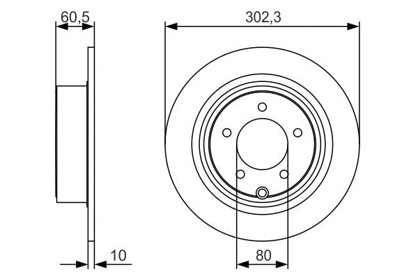 Bosch 0986479R07 Brake Disc - 5