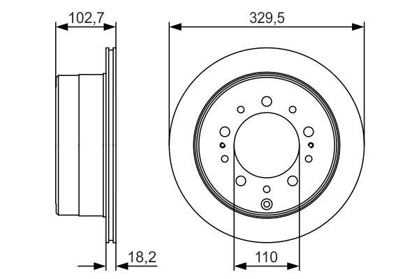 Bosch 0986479R15 Brake Disc - 5