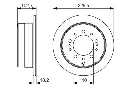 Bosch 0986479R15 Brake Disc - 5