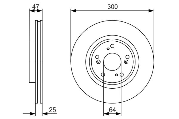 Bosch 0986479R24 Brake Disc - 5
