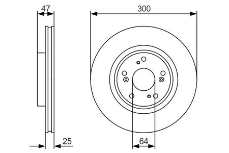 Bosch 0986479R24 Brake Disc - 5