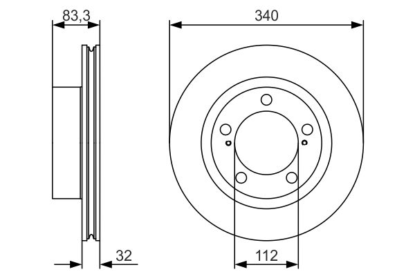 Bosch 0986479R29 Brake Disc - 5