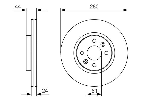 Bosch 0986479R67 Brake Disc - 5