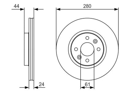Bosch 0986479R67 Brake Disc - 5