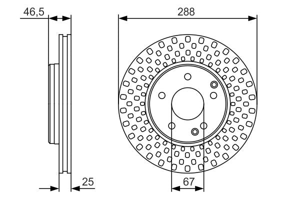 Bosch 0986479R69 Brake Disc - 5