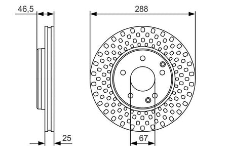 Bosch 0986479R69 Brake Disc - 5