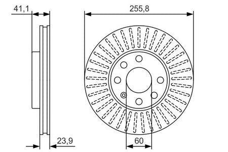 Bosch 0986479R76 Brake Disc - 5