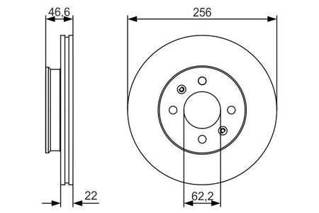 Bosch 0986479R77 Brake Disc - 5