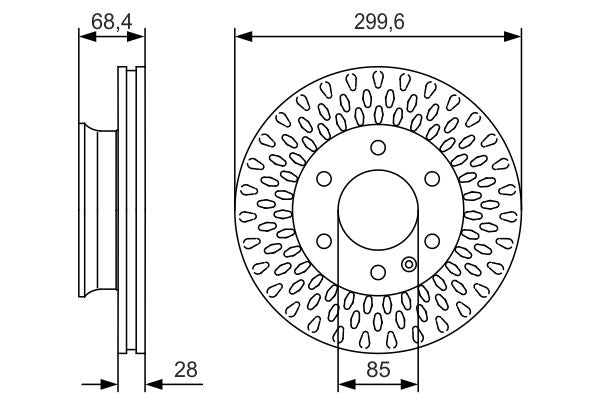 Bosch 0986479R78 Brake Disc - 5