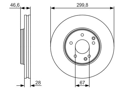 Bosch 0986479R79 Brake Disc - 5