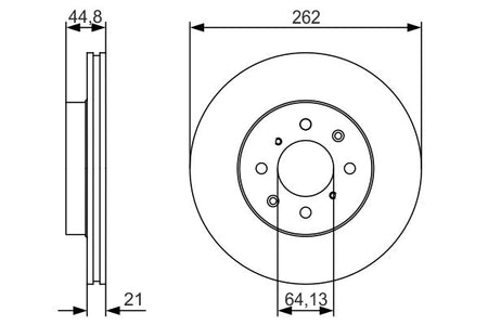 Bosch 0986479R80 Brake Disc - 5
