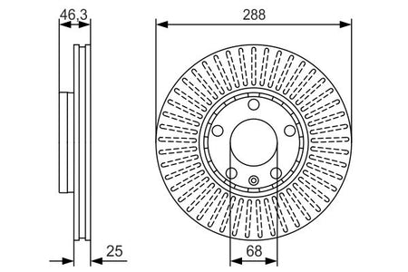 Bosch 0986479R82 Brake Disc - 5