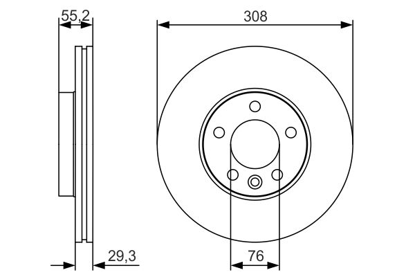 Bosch 0986479R84 Brake Disc - 5