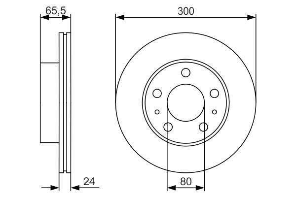 Bosch 0986479R86 Brake Disc - 5