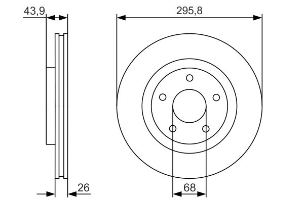 Bosch 0986479R89 Brake Disc - 5