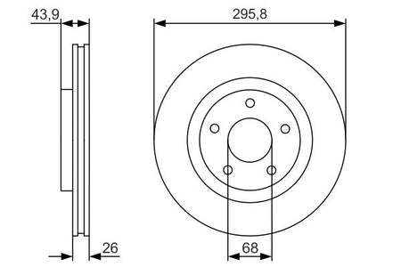 Bosch 0986479R89 Brake Disc - 5